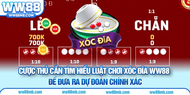 Cược thủ cần tìm hiểu luật chơi xóc đĩa WW88 để đưa ra dự đoán chính xác